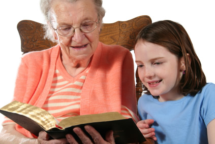 Girl and Great Grandmother